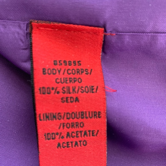 NWT 100% Silk dress with Crystal Rhinestone Appliqués - Picture 8 of 9